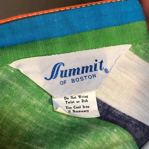 Colorful geometric retro springtime skirt - Picture 2 of 5